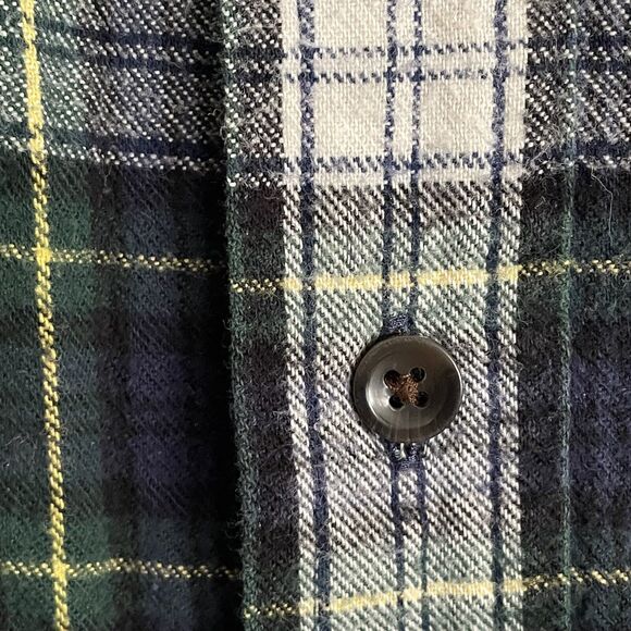 LL Bean Plaid Flannel Men’s Large Tall Cotton Button Down Shirt Traditional Fit - Picture 6 of 8